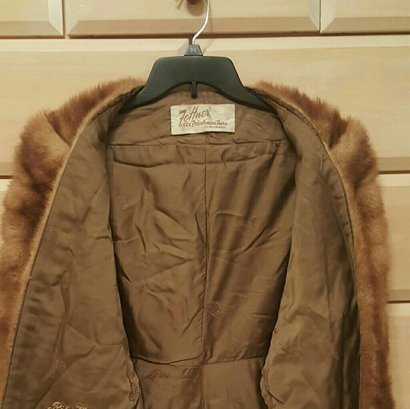 Brown Mink Fur Shawl - Picture 2 of 5